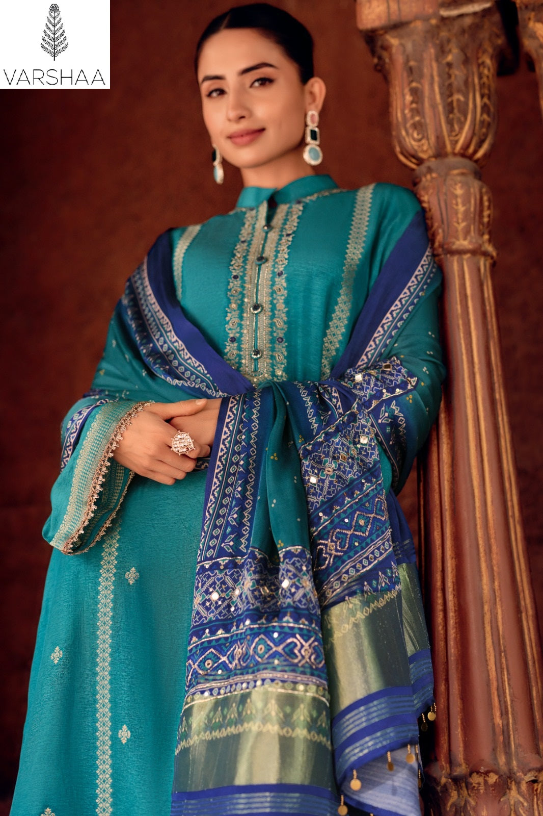Rivaya Varshaa Viscose Woven Pant Style Suits Wholesaler India