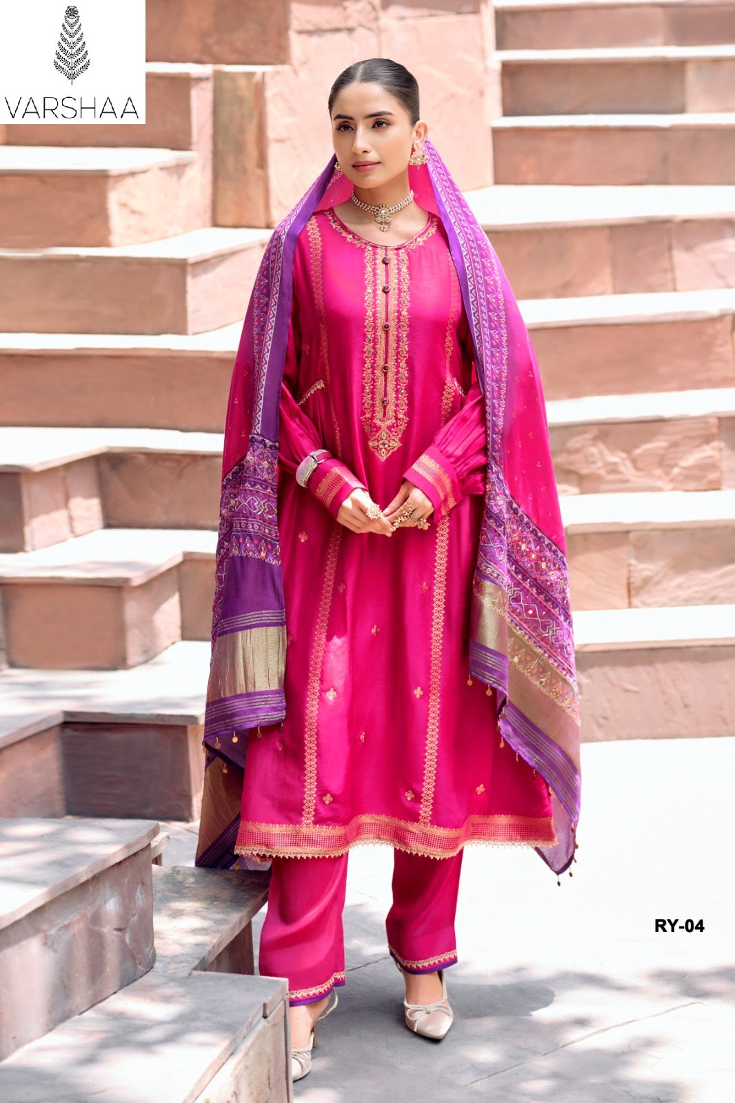 Rivaya Varshaa Viscose Woven Pant Style Suits Wholesaler India