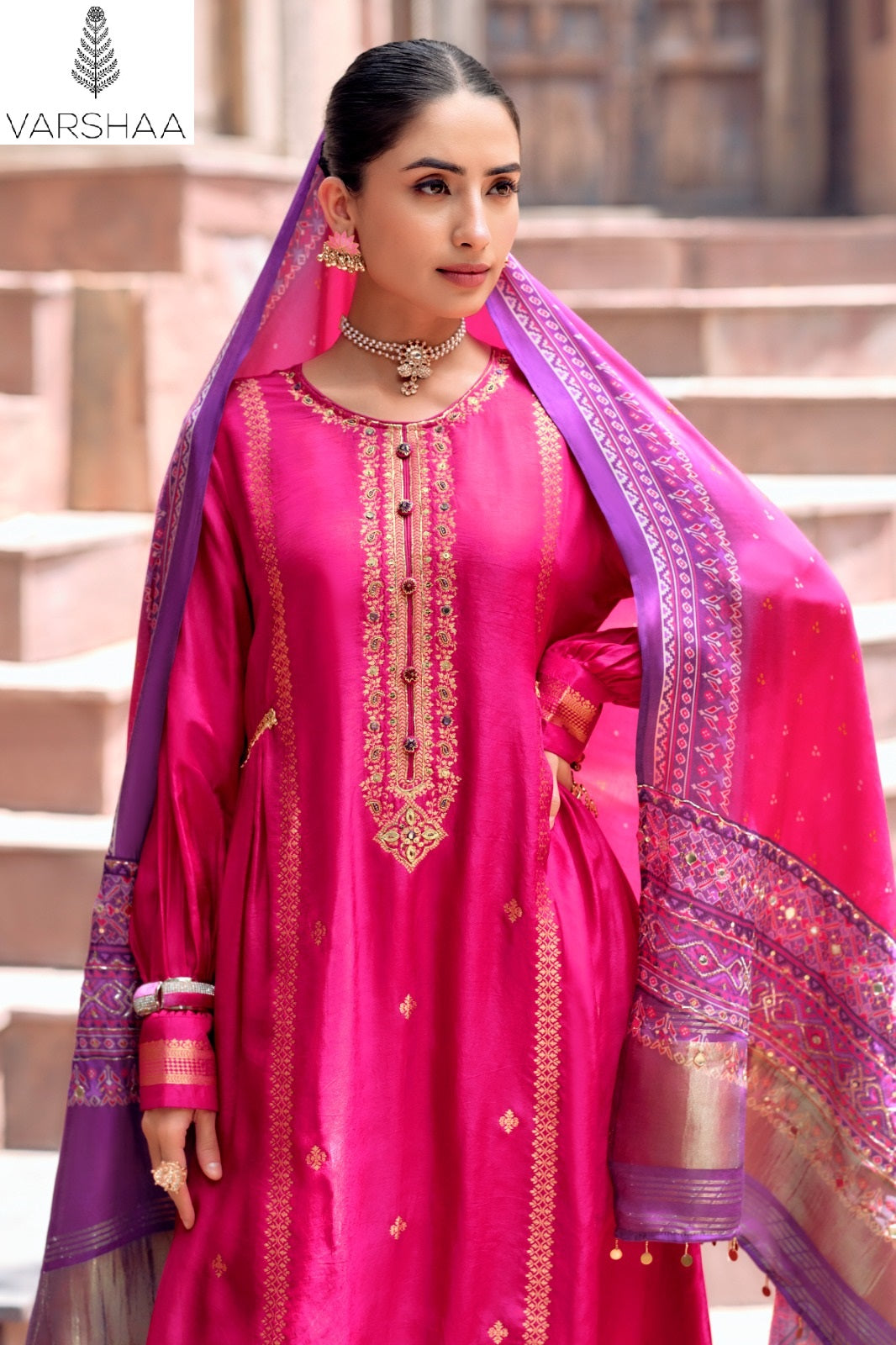 Rivaya Varshaa Viscose Woven Pant Style Suits Wholesaler India