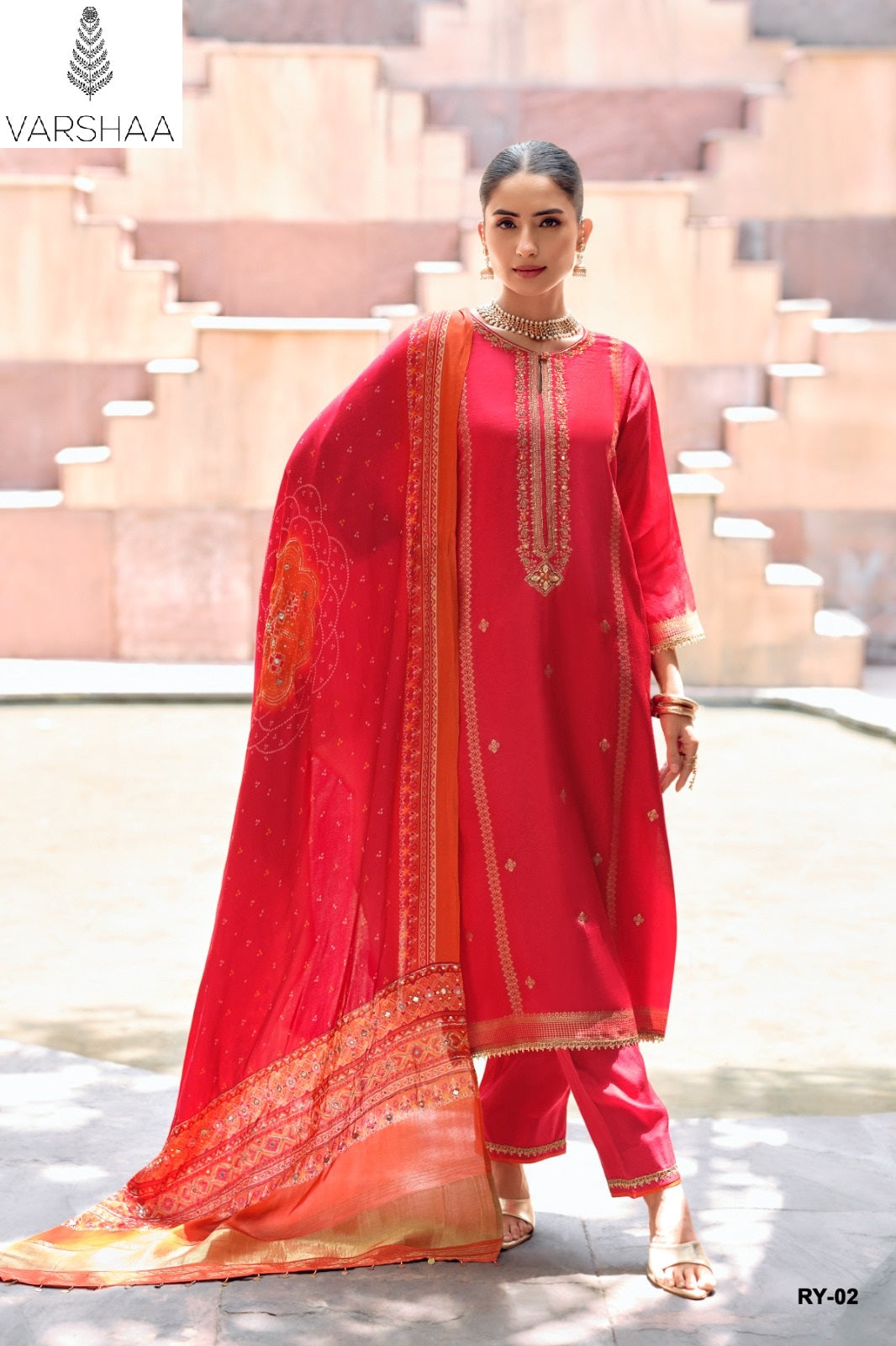 Rivaya Varshaa Viscose Woven Pant Style Suits Wholesaler India