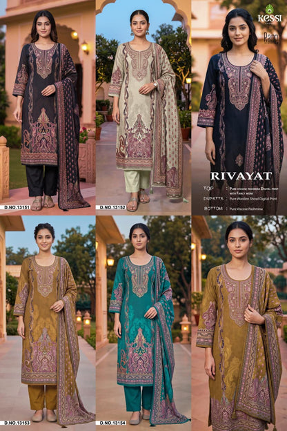 Rivayat Kessi Rang Viscose Pashmina Suits Manufacturer Ahmedabad