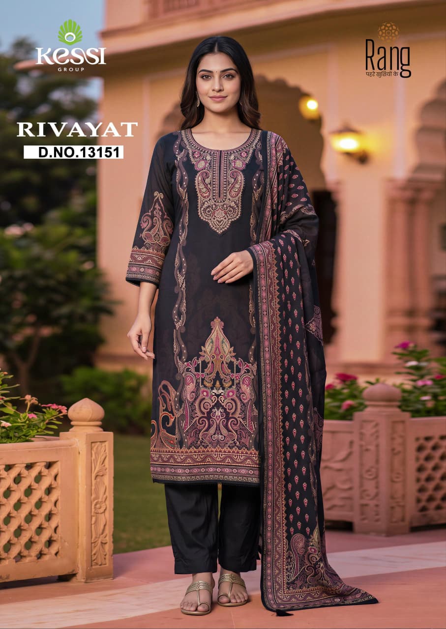 Rivayat Kessi Rang Viscose Pashmina Suits Manufacturer Ahmedabad
