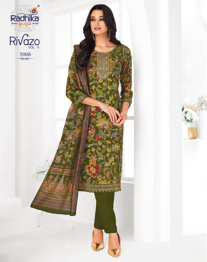 Rivazo Vol 5 Radhika Lifestyle Reyon Readymade Pant Style Suits Wholesaler Gujarat