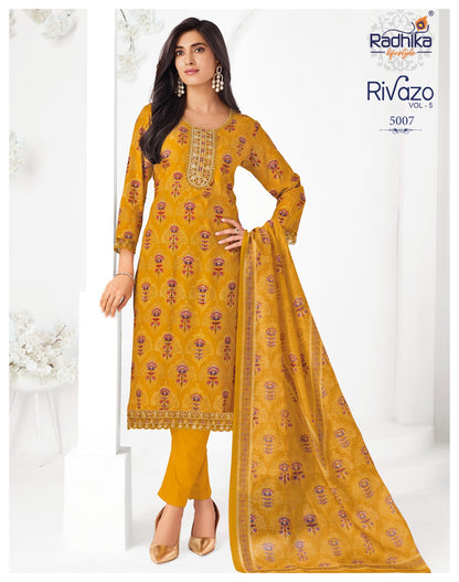 Rivazo Vol 5 Radhika Lifestyle Reyon Readymade Pant Style Suits Wholesaler Gujarat