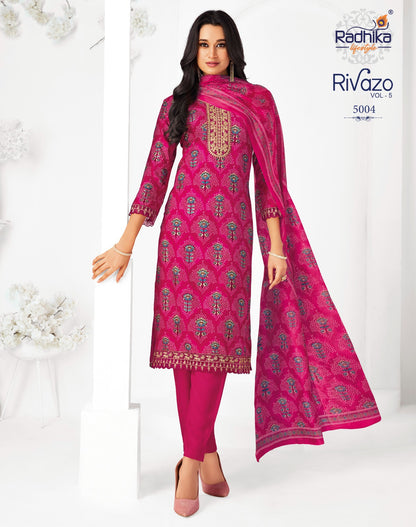 Rivazo Vol 5 Radhika Lifestyle Reyon Readymade Pant Style Suits Wholesaler Gujarat