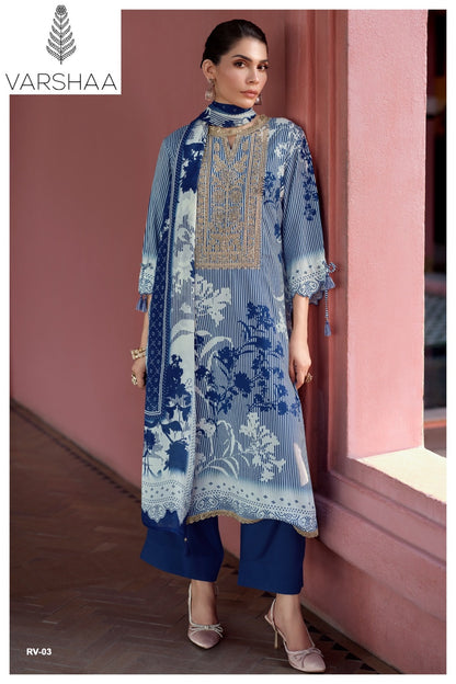 Rivera Varshaa Viscose Muslin Pant Style Suits Supplier Ahmedabad