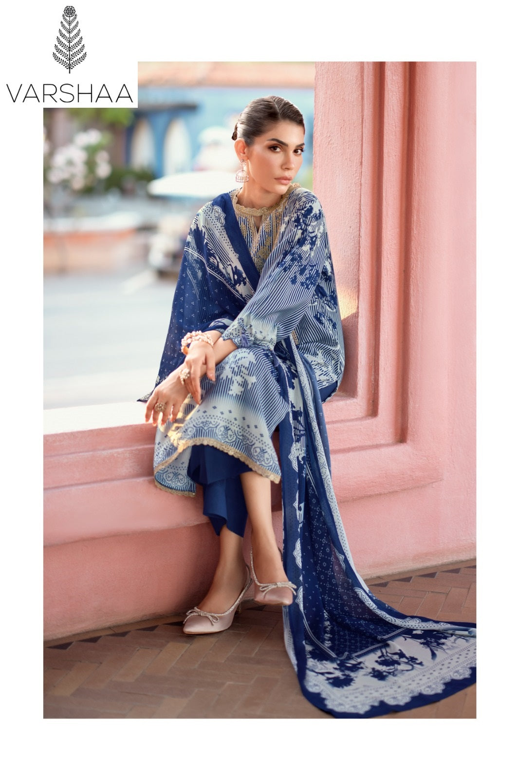 Rivera Varshaa Viscose Muslin Pant Style Suits Supplier Ahmedabad