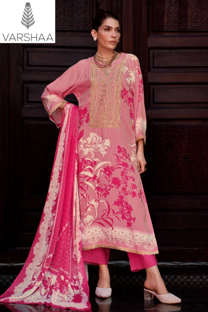 Rivera Varshaa Viscose Muslin Pant Style Suits Supplier Ahmedabad