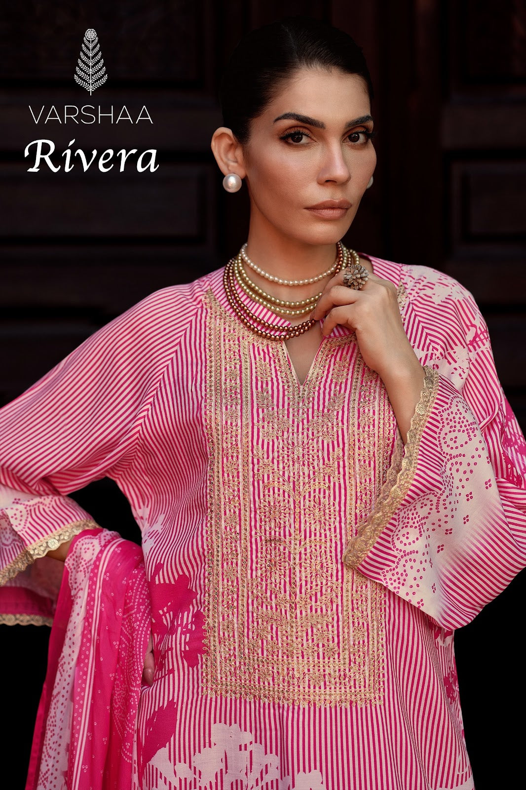 Rivera Varshaa Viscose Muslin Pant Style Suits Supplier Ahmedabad