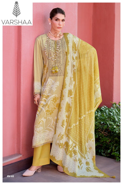 Rivera Varshaa Viscose Muslin Pant Style Suits Supplier Ahmedabad
