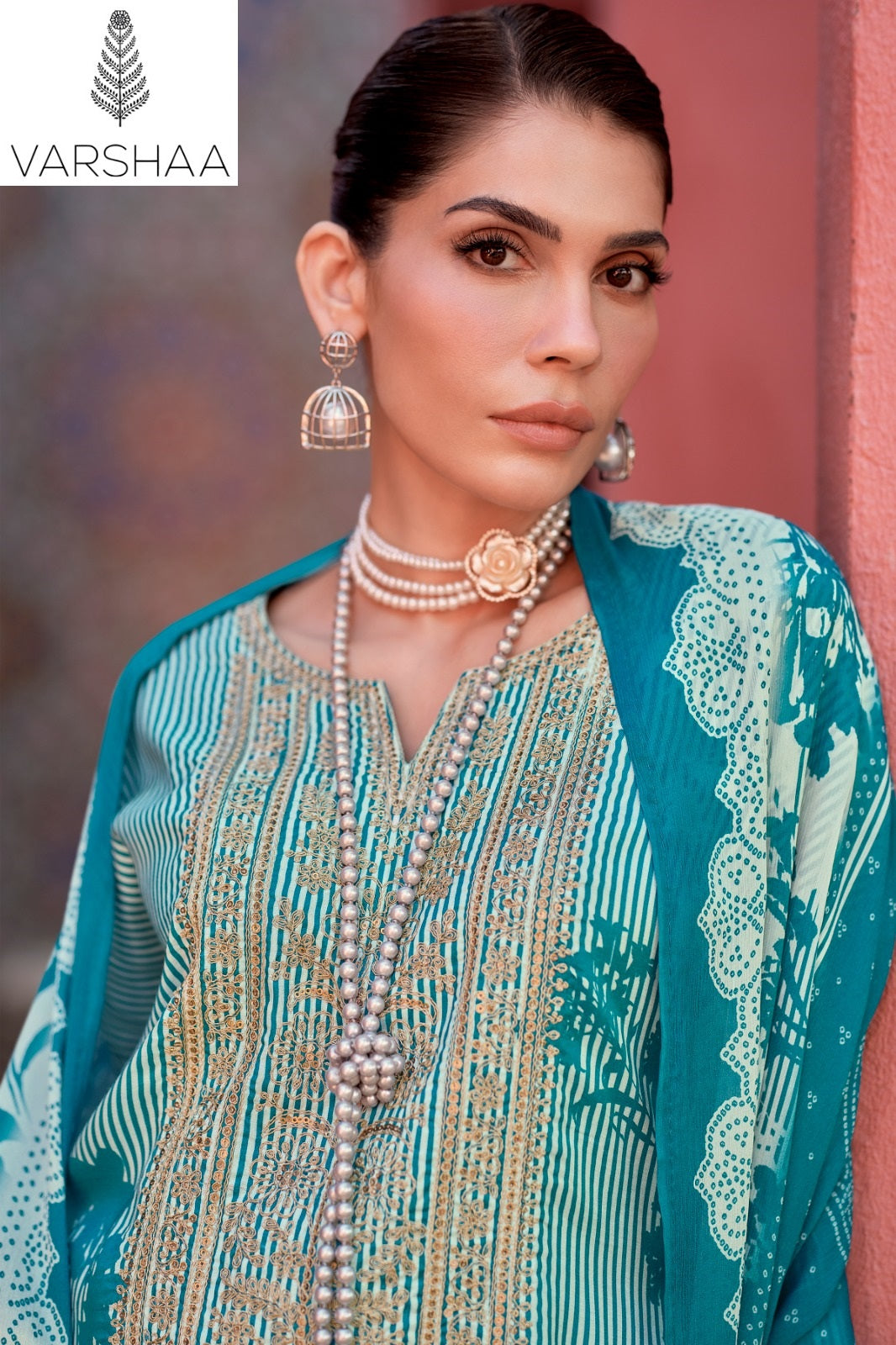 Rivera Varshaa Viscose Muslin Pant Style Suits Supplier Ahmedabad