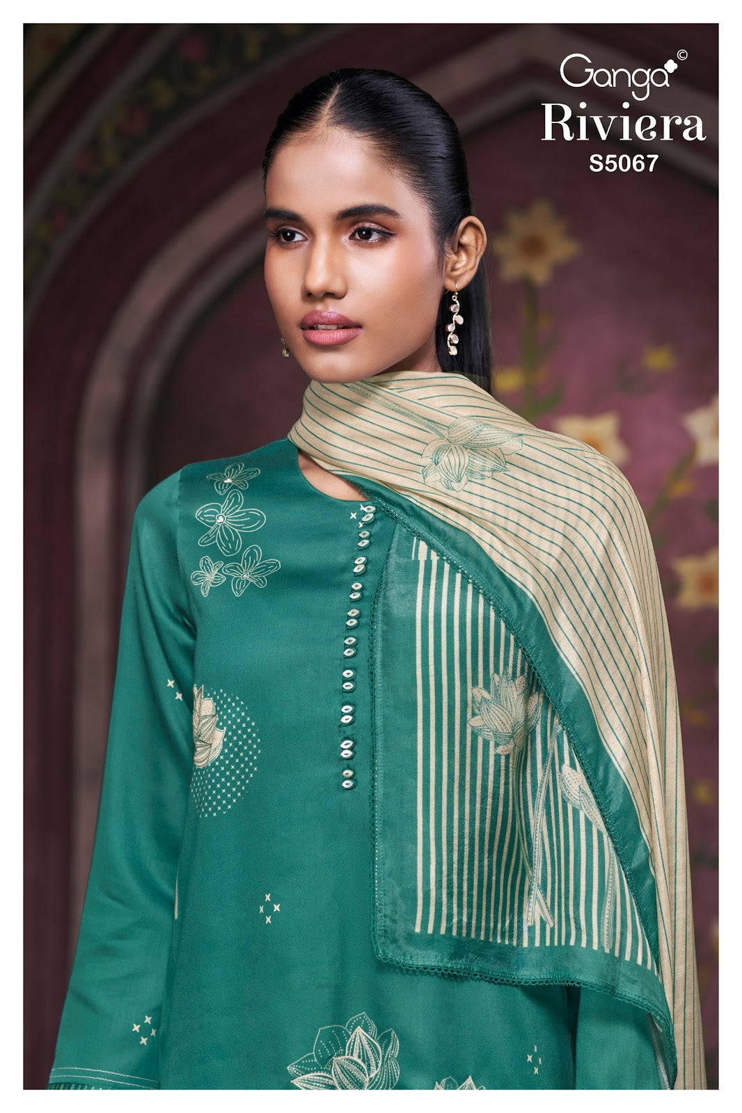 Riviera S5067 Ganga Cotton Satin Plazzo Style Suits Wholesaler Gujarat