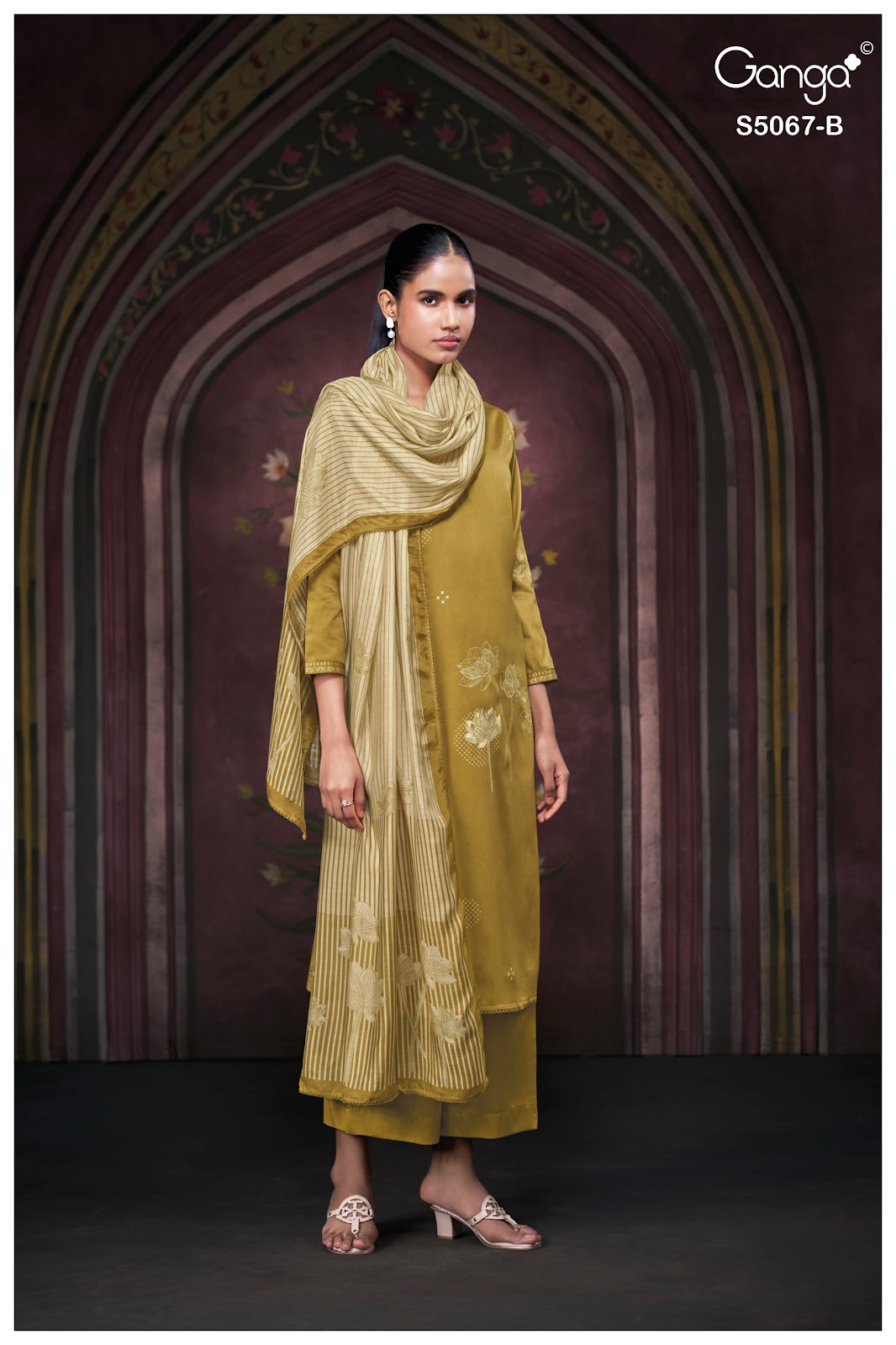Riviera S5067 Ganga Cotton Satin Plazzo Style Suits Wholesaler Gujarat