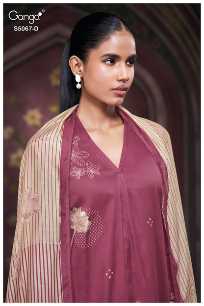 Riviera S5067 Ganga Cotton Satin Plazzo Style Suits Wholesaler Gujarat