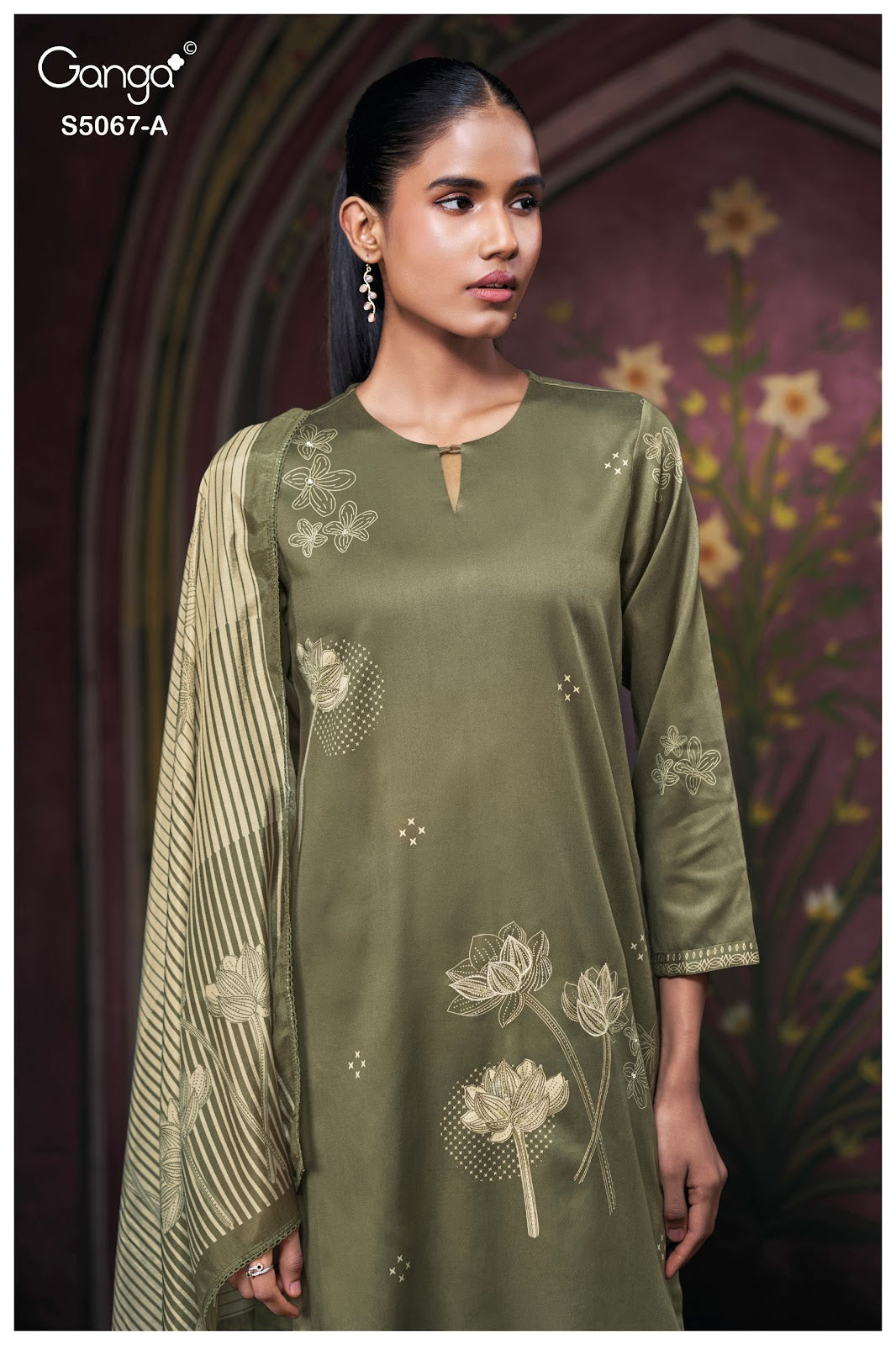 Riviera S5067 Ganga Cotton Satin Plazzo Style Suits Wholesaler Gujarat