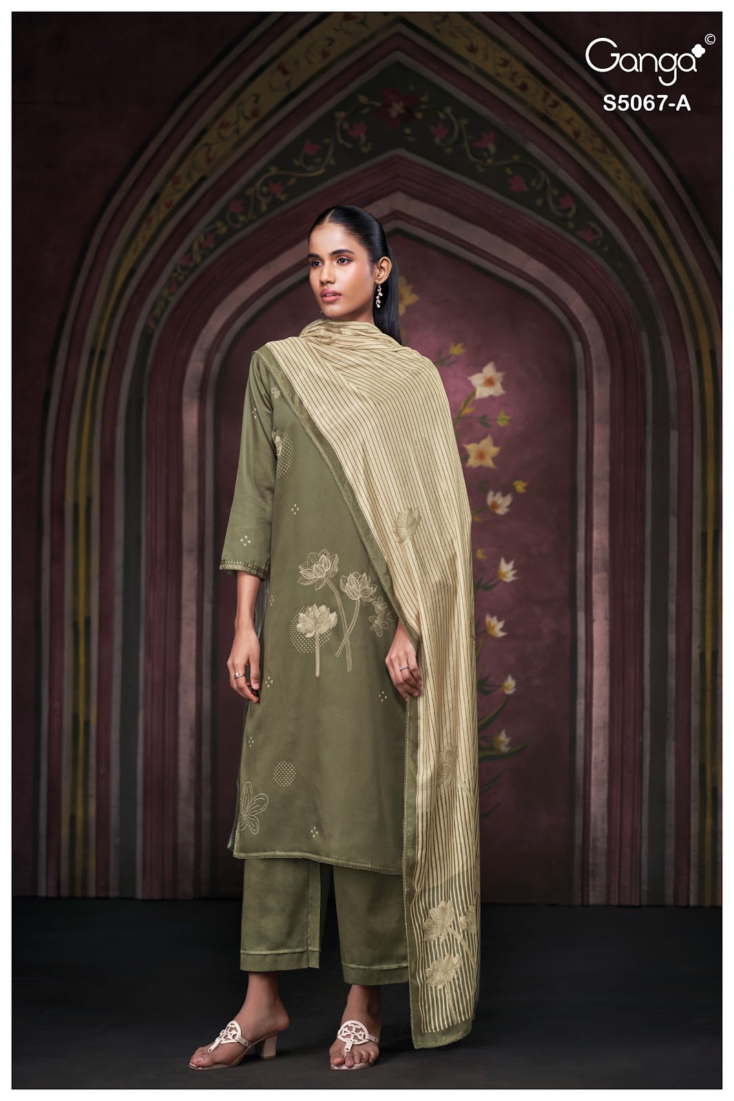 Riviera S5067 Ganga Cotton Satin Plazzo Style Suits Wholesaler Gujarat