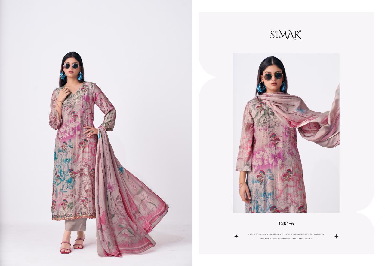 Rivisha Simar Viscose Muslin Pant Style Suits Wholesaler