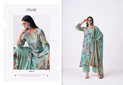 Rivisha Simar Viscose Muslin Pant Style Suits Wholesaler