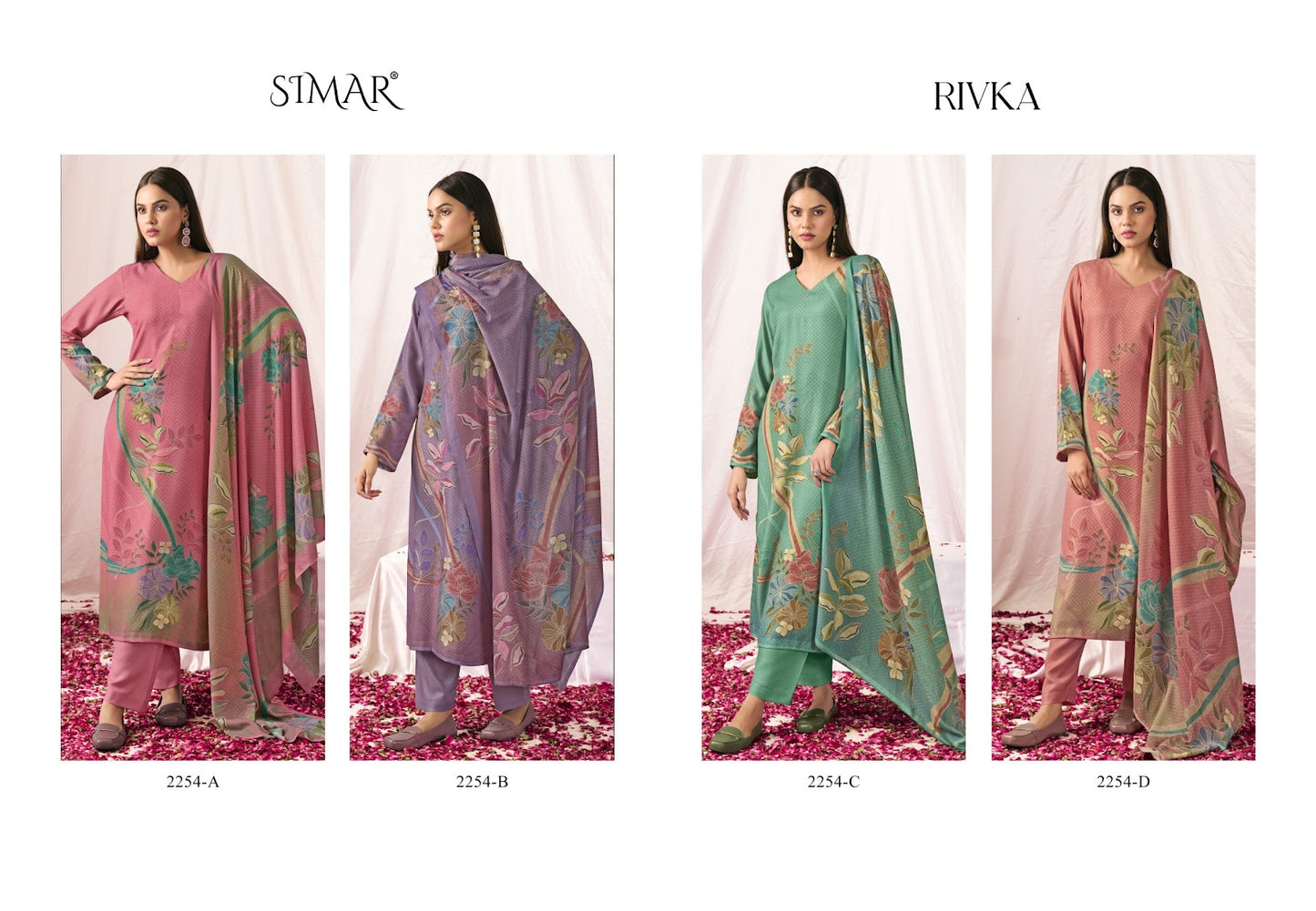 Rivka 2254 Simar Pashmina Suits Manufacturer Gujarat