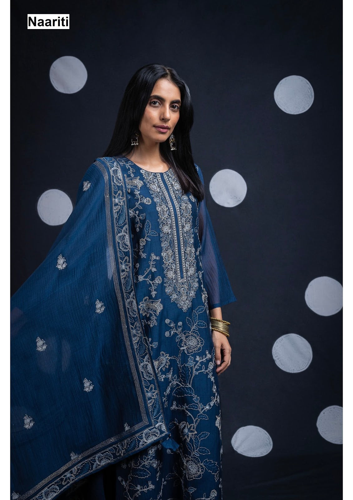 Rivnaar 2714 Naariti Mul Chanderi Pant Style Suits Supplier