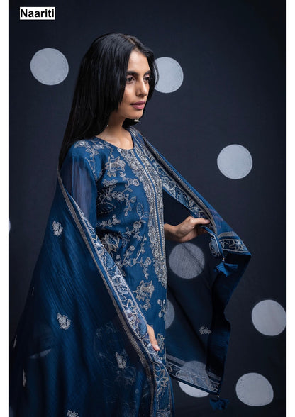 Rivnaar 2714 Naariti Mul Chanderi Pant Style Suits Supplier