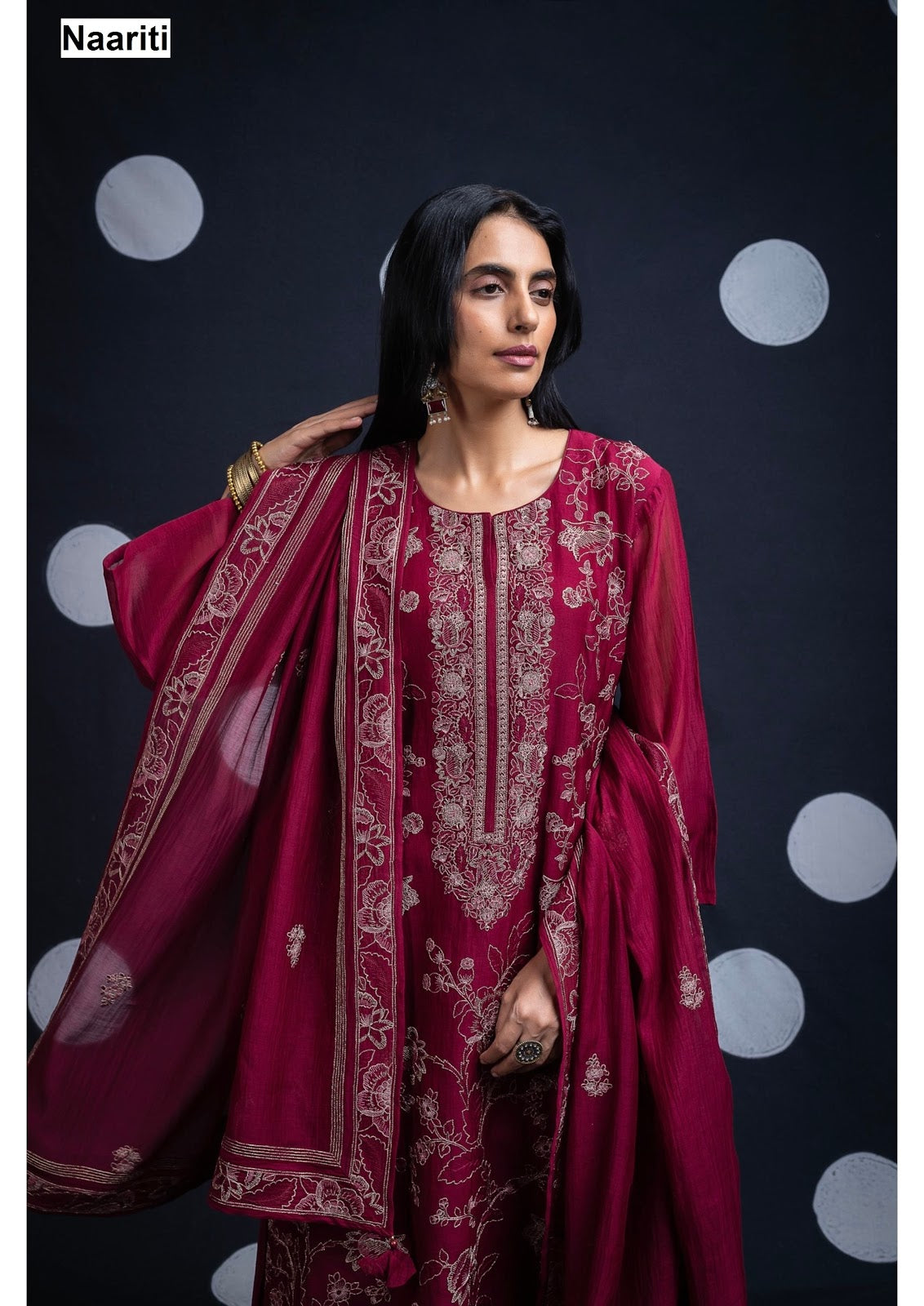 Rivnaar 2714 Naariti Mul Chanderi Pant Style Suits Supplier