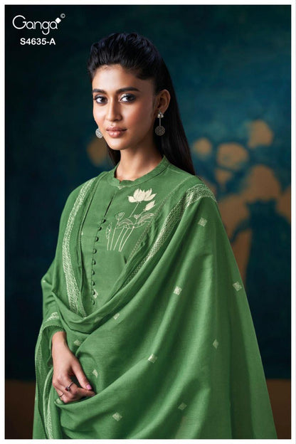 Rivra 4635 Ganga Cotton Pant Style Suits Wholesaler Gujarat