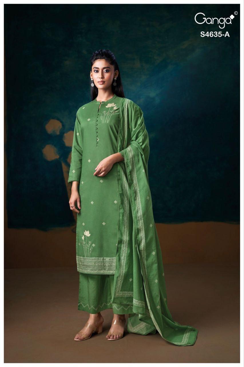 Rivra 4635 Ganga Cotton Pant Style Suits Wholesaler Gujarat