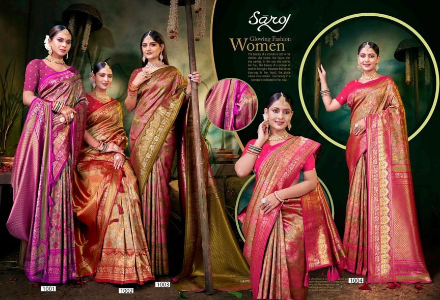 Riwaayat Silk 5 Saroj Jacquard Silk Sarees Wholesaler Ahmedabad