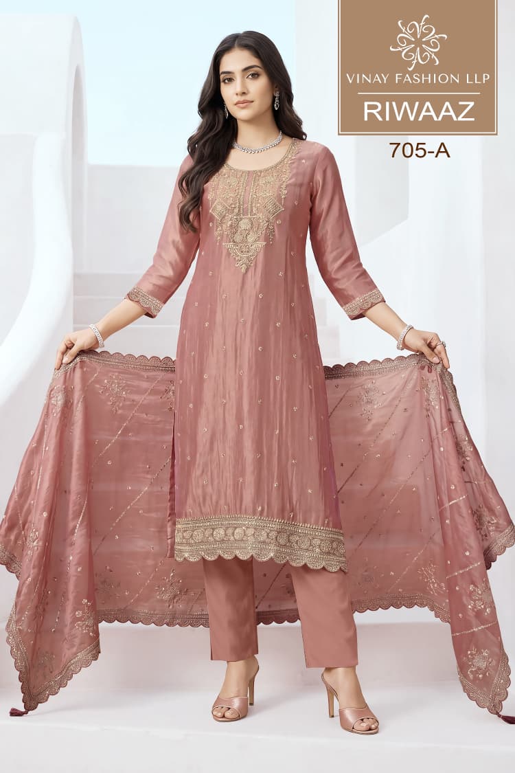 Riwaaz Kuleesh Vinay Fashion Llp Soft Silk Pant Style Suits Supplier Gujarat