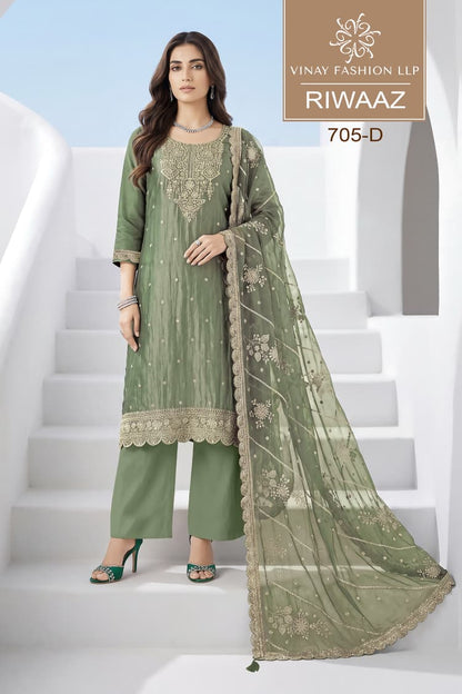 Riwaaz Kuleesh Vinay Fashion Llp Soft Silk Pant Style Suits Supplier Gujarat