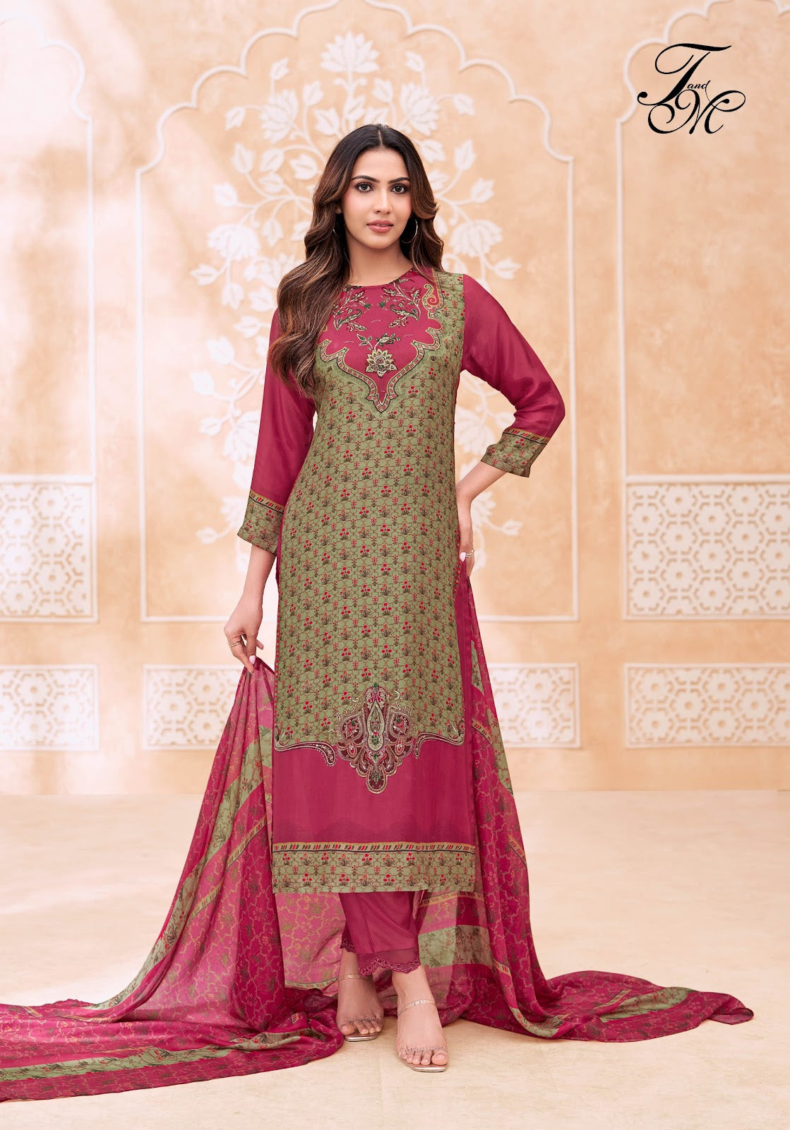 Riwaaz Tm Silk Pant Style Suits Wholesale Rate