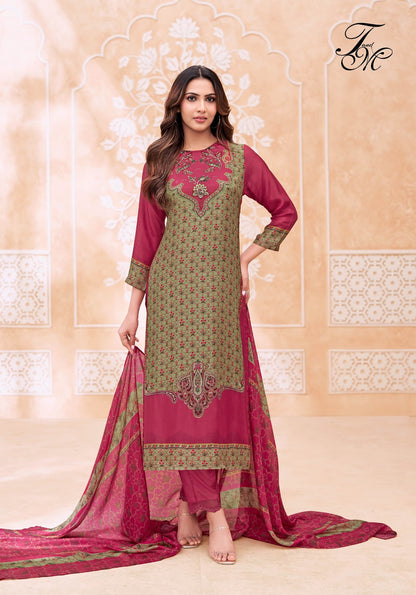 Riwaaz Tm Silk Pant Style Suits Wholesale Rate