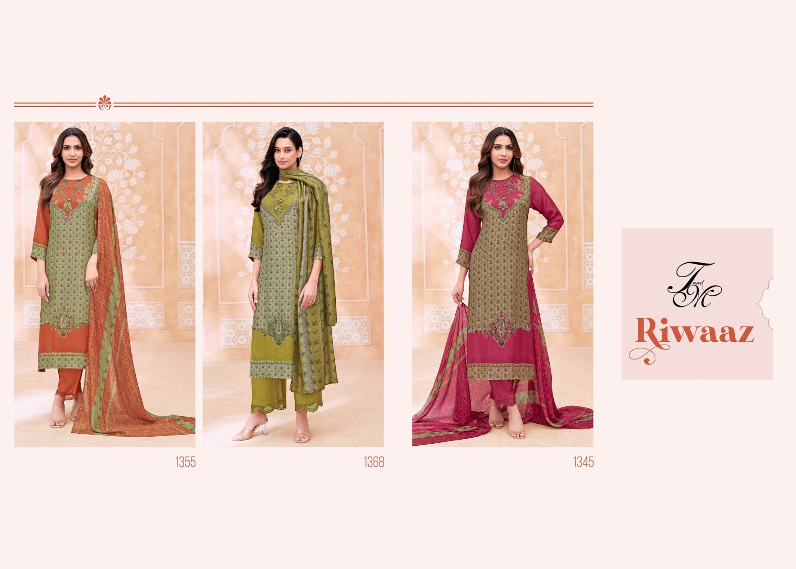 Riwaaz Tm Silk Pant Style Suits Wholesale Rate