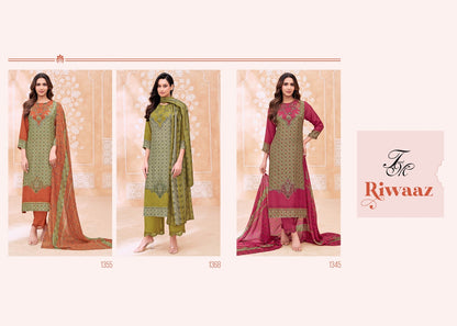 Riwaaz Tm Silk Pant Style Suits Wholesale Rate