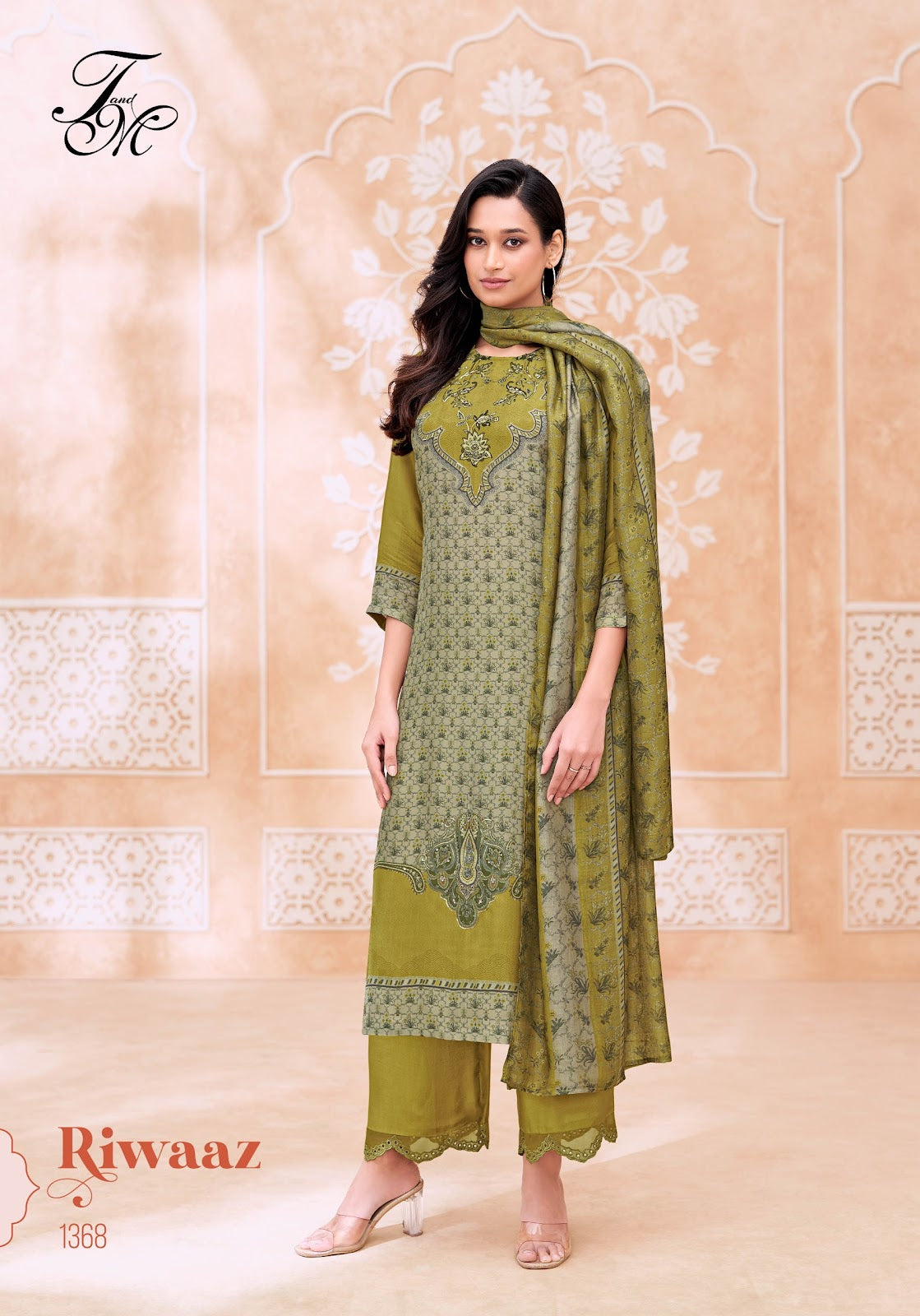Riwaaz Tm Silk Pant Style Suits Wholesale Rate