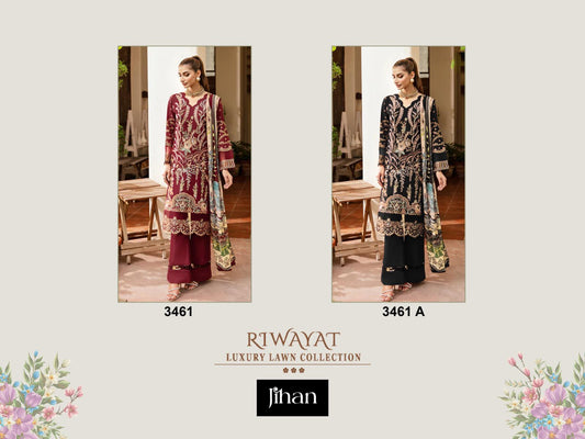 Riwayat-3461 Jihan Rayon Pakistani Patch Work Suits Wholesale Price