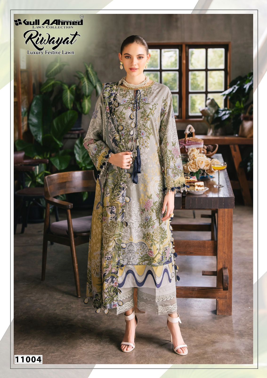 Riwayat Vol 11 Luxury Festive Lawn Gul Ahmed Karachi Salwar Suits Wholesaler