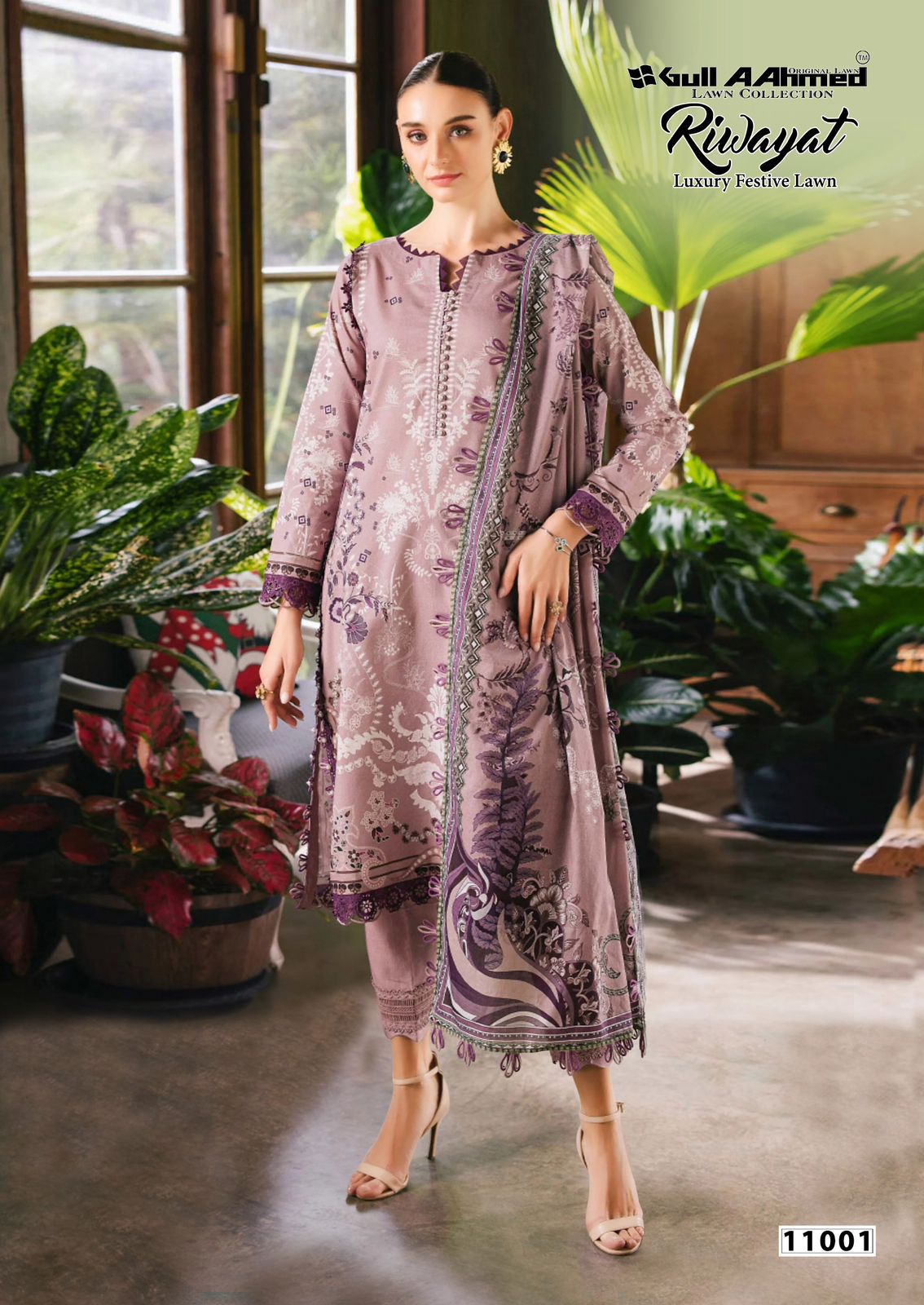Riwayat Vol 11 Luxury Festive Lawn Gul Ahmed Karachi Salwar Suits Wholesaler