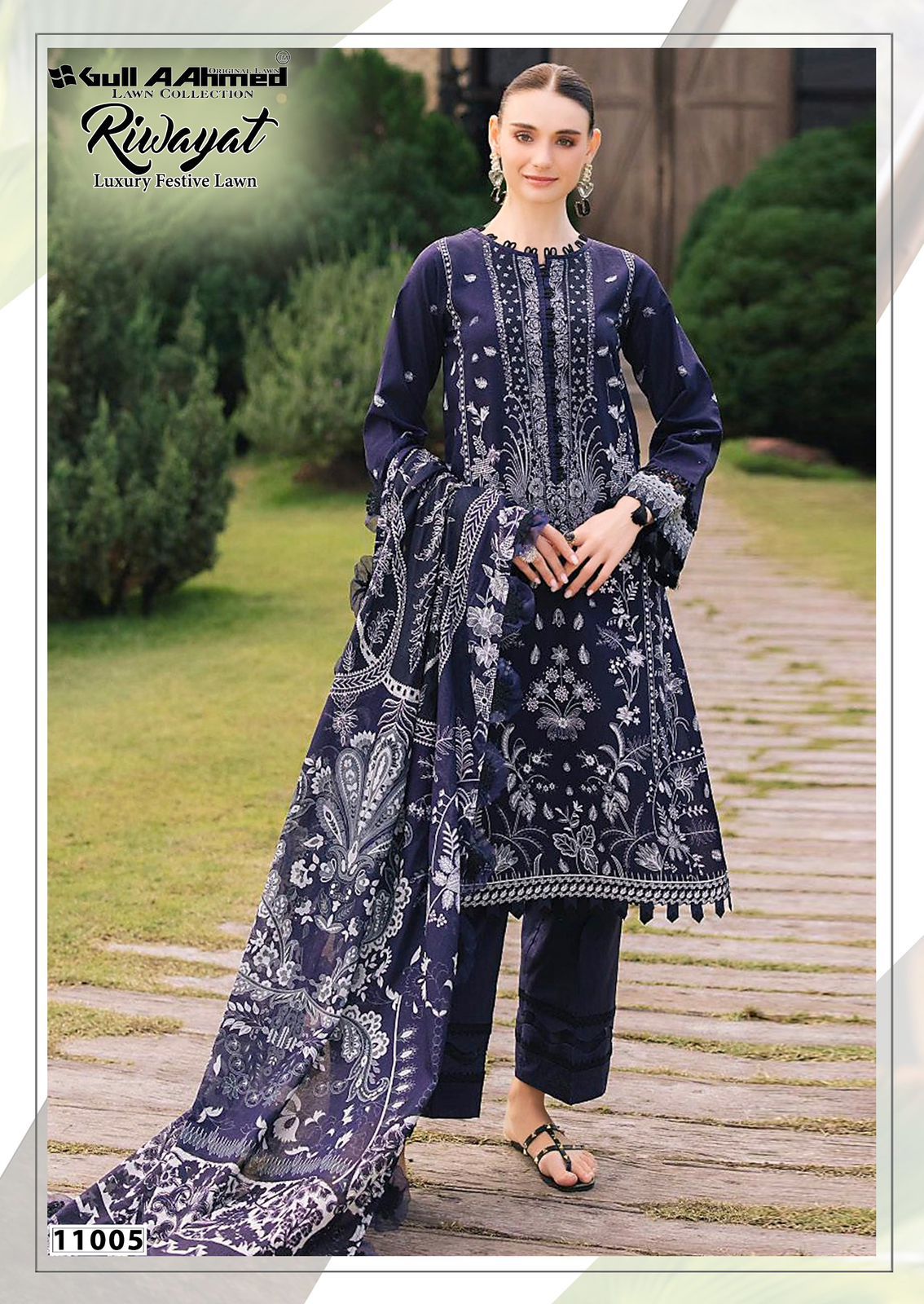Riwayat Vol 11 Luxury Festive Lawn Gul Ahmed Karachi Salwar Suits Wholesaler