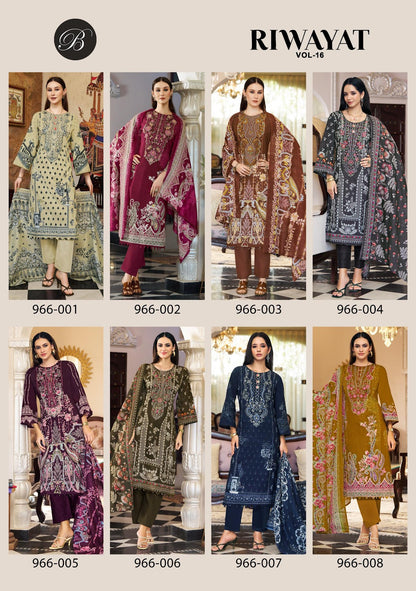 Riwayat Vol 16 Belliza Designer Studio Viscose Rayon Karachi Salwar Suits Exporter Gujarat
