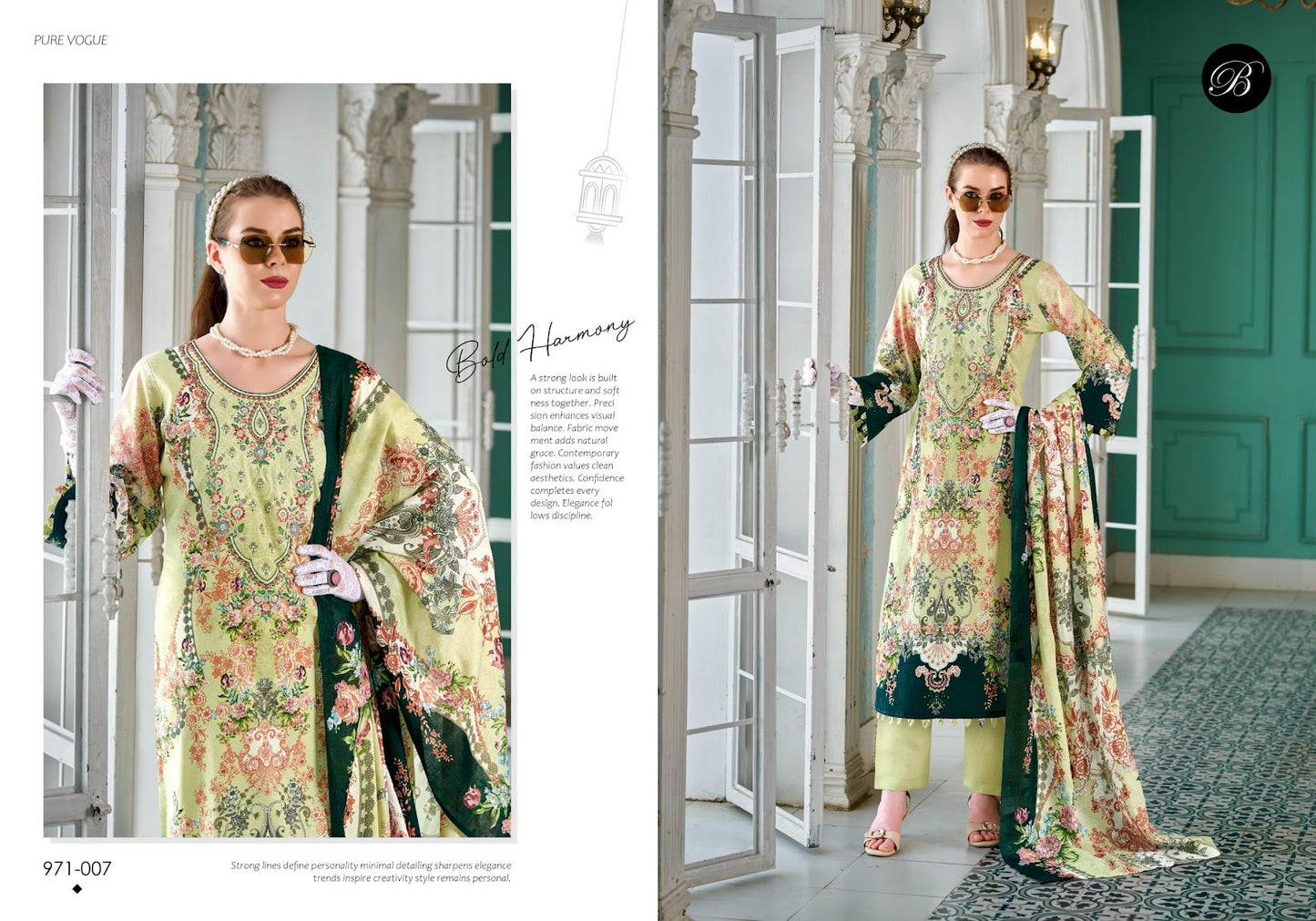 Riwayat Vol 17 Belliza Designer Studio Viscose Reyon Karachi Salwar Suits Supplier