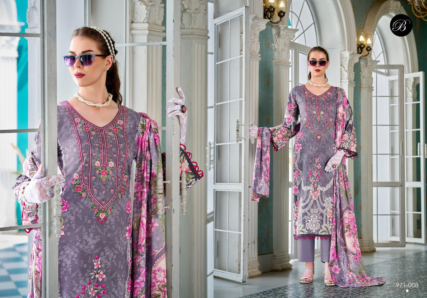 Riwayat Vol 17 Belliza Designer Studio Viscose Reyon Karachi Salwar Suits Supplier