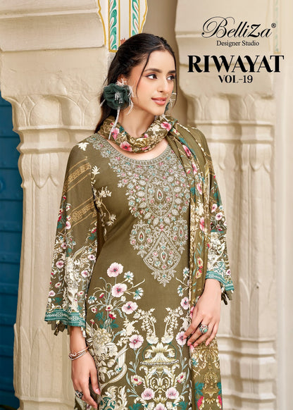 Riwayat Vol 19 Belliza Designer Studio Viscose Rayon Karachi Salwar Suits Manufacturer Ahmedabad