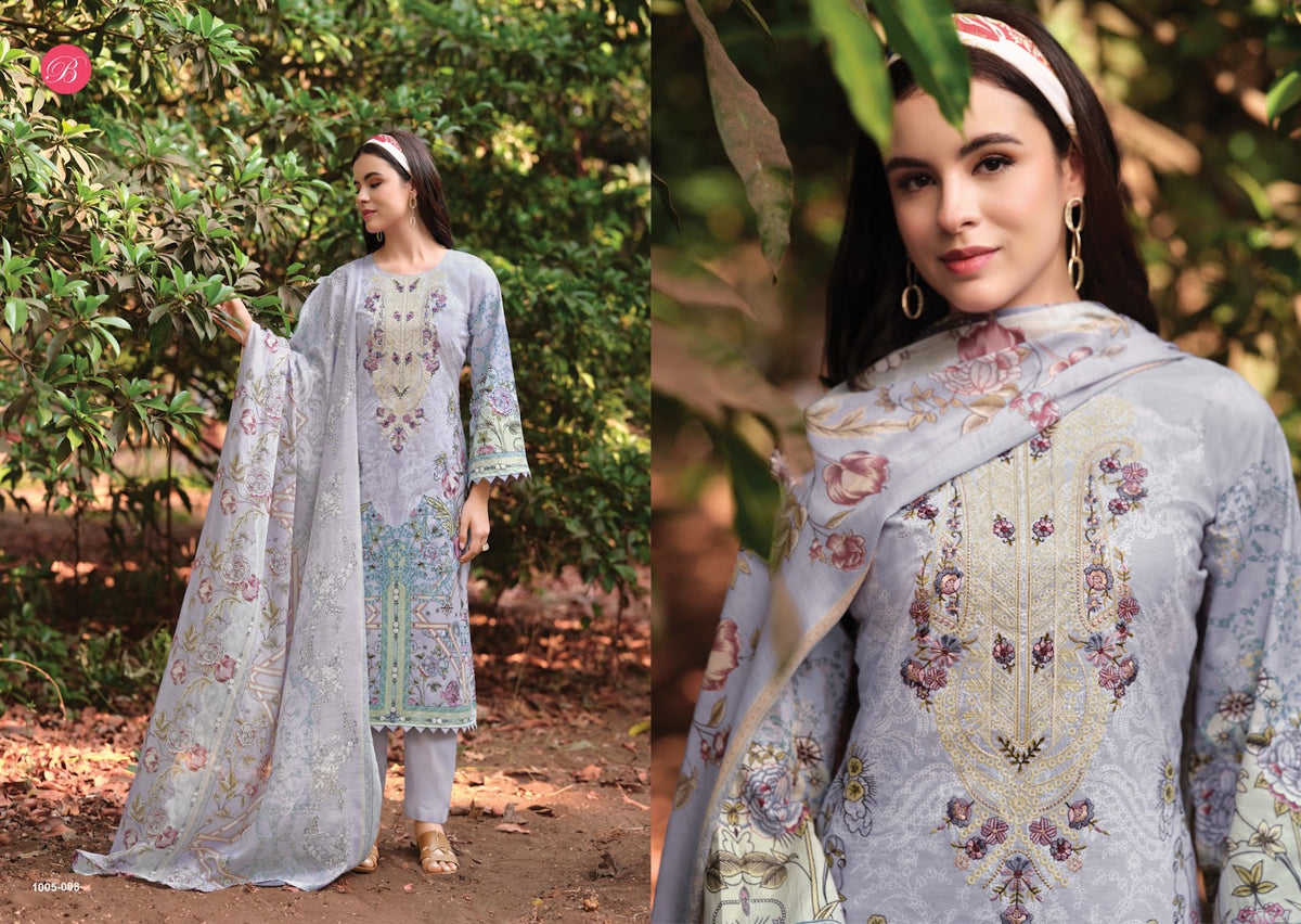 Riwayat Vol 20 Belliza Designer Studio Viscose Rayon Karachi Salwar Suits Wholesale Rate