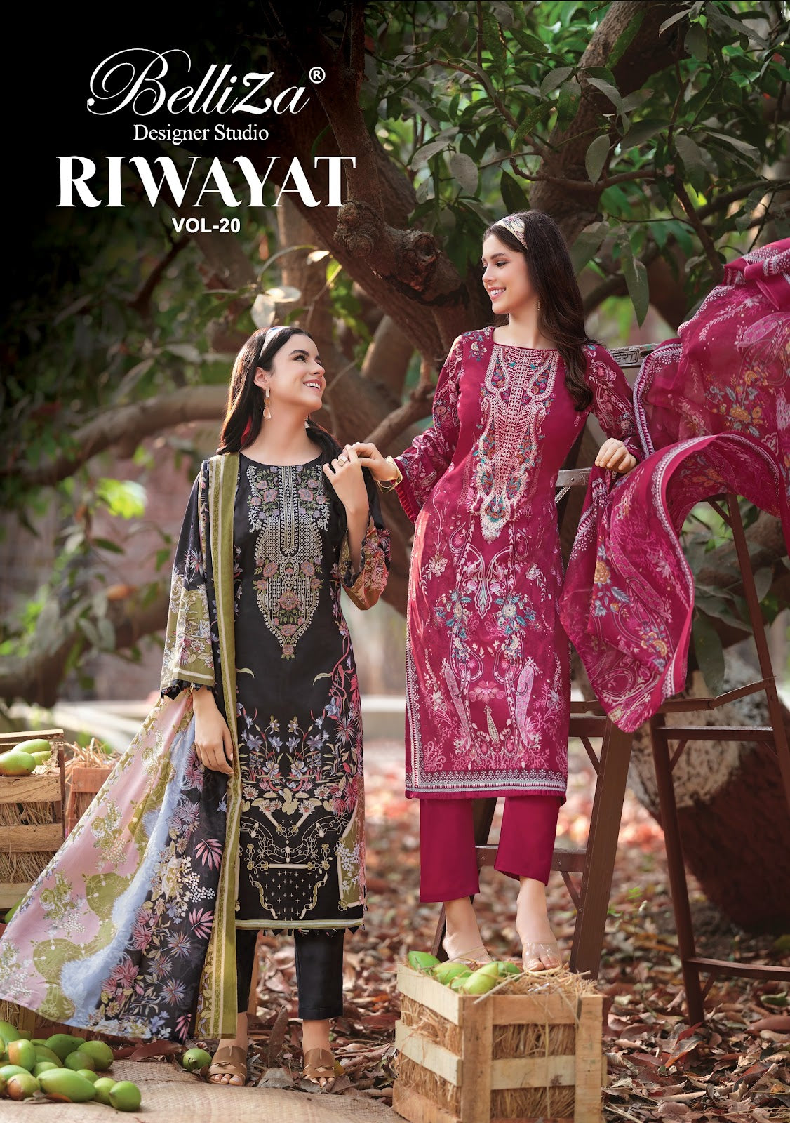Riwayat Vol 20 Belliza Designer Studio Viscose Rayon Karachi Salwar Suits Wholesale Rate