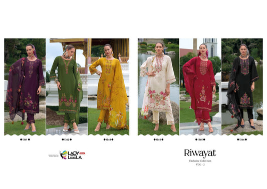 Riwayat Vol 2 Ladyleela Viscose Silk Readymade Pant Style Suits Manufacturer Gujarat