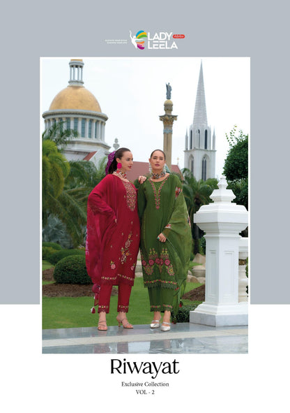 Riwayat Vol 2 Ladyleela Viscose Silk Readymade Pant Style Suits Manufacturer Gujarat