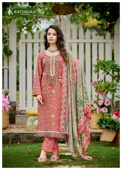 Riwayat Vol 3 Kavyakala Lawn Cotton Karachi Salwar Suits Supplier India