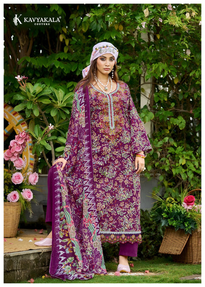 Riwayat Vol 3 Kavyakala Lawn Cotton Karachi Salwar Suits Supplier India